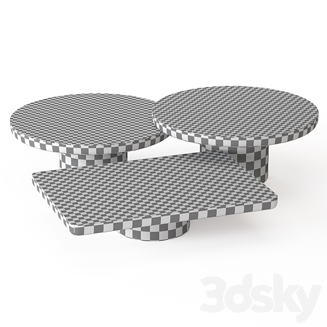 Minotti Brady coffee tables 3DS Max Model - thumbnail 6