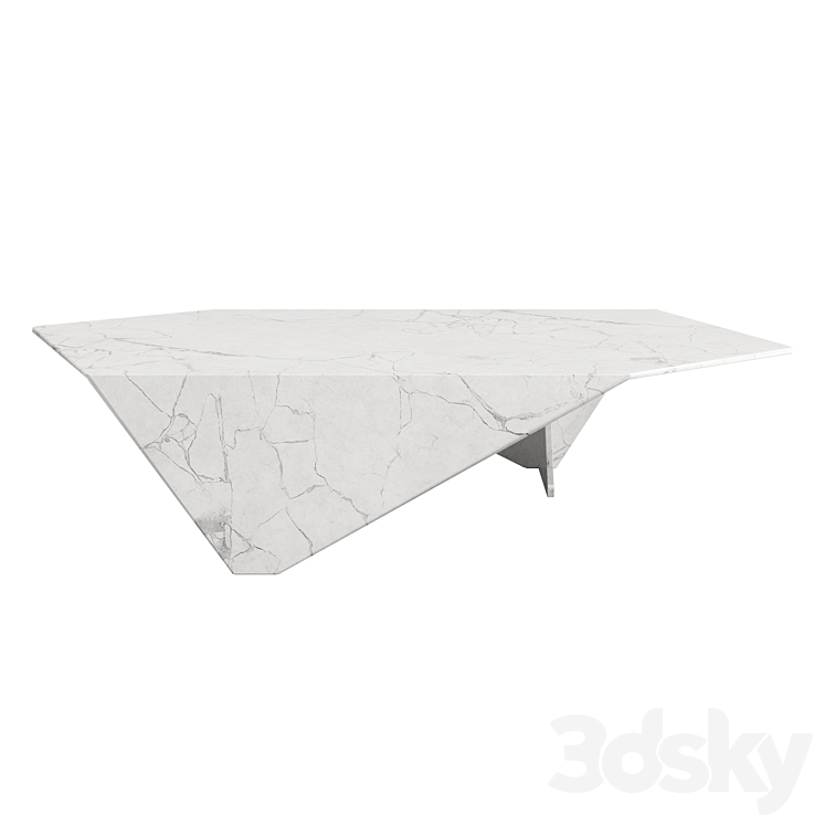 Minotti Carrara Coffee Table 3DS Max Model - thumbnail 1