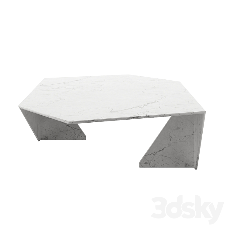 Minotti Carrara Coffee Table 3DS Max Model - thumbnail 2