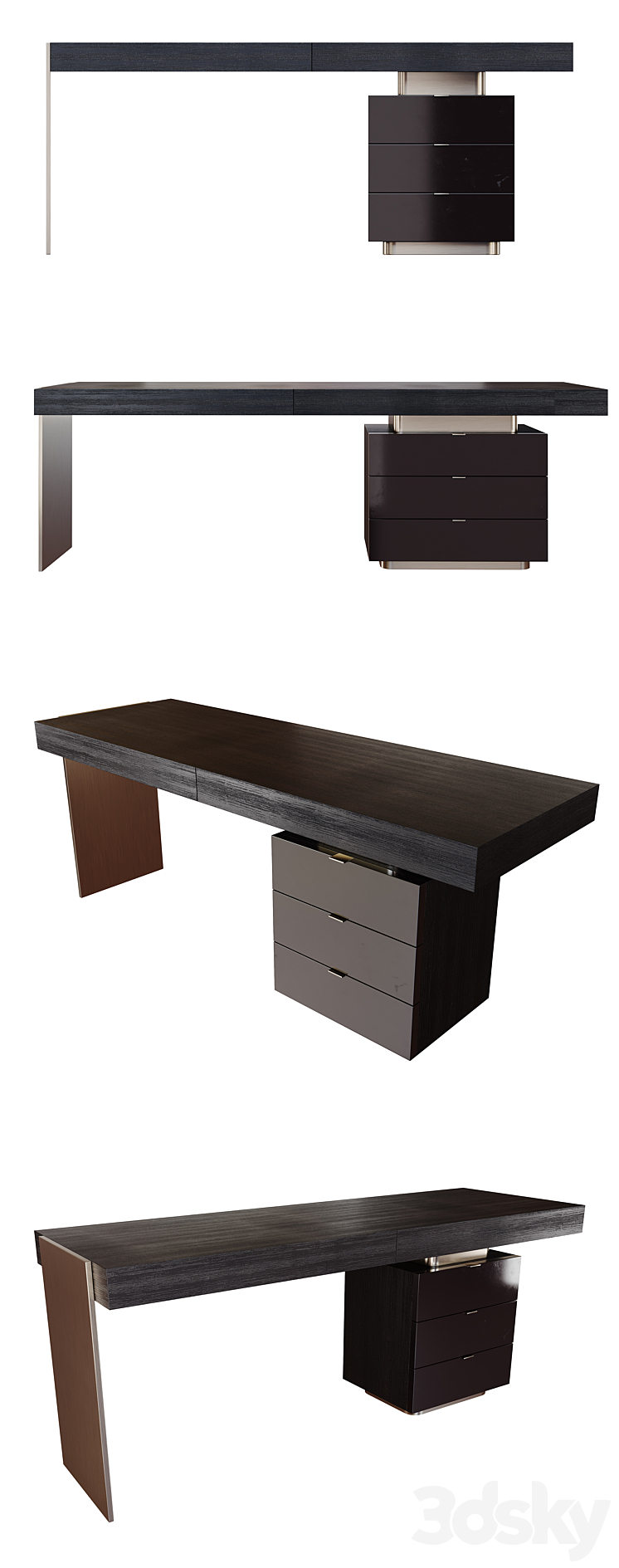 Minotti \/ Carson Writting Desk 3DS Max - thumbnail 2