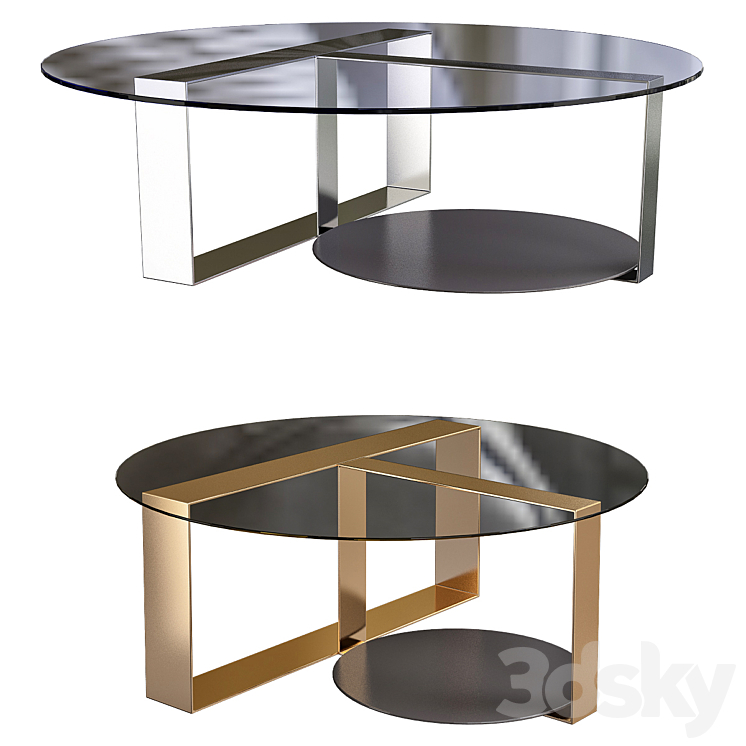 Minotti coffee table №19 3DS Max - thumbnail 1