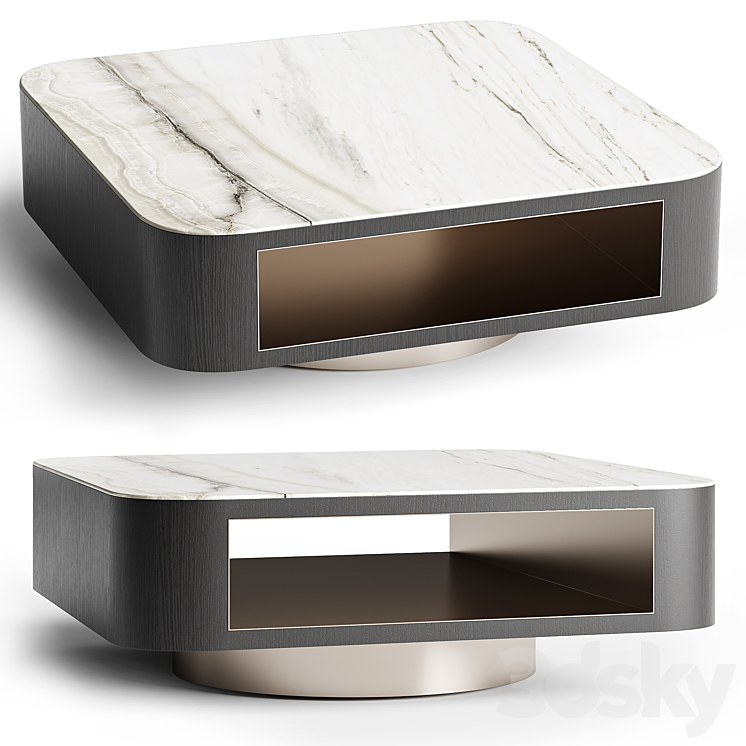 Minotti coffee tables MILTON 3DS Max Model - thumbnail 1