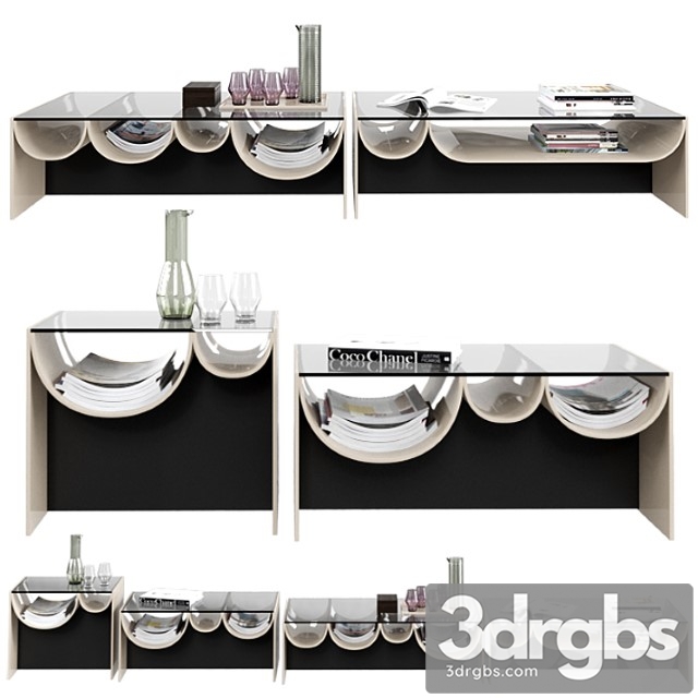 Minotti coffee tables waves 2 3dsmax Download - thumbnail 1