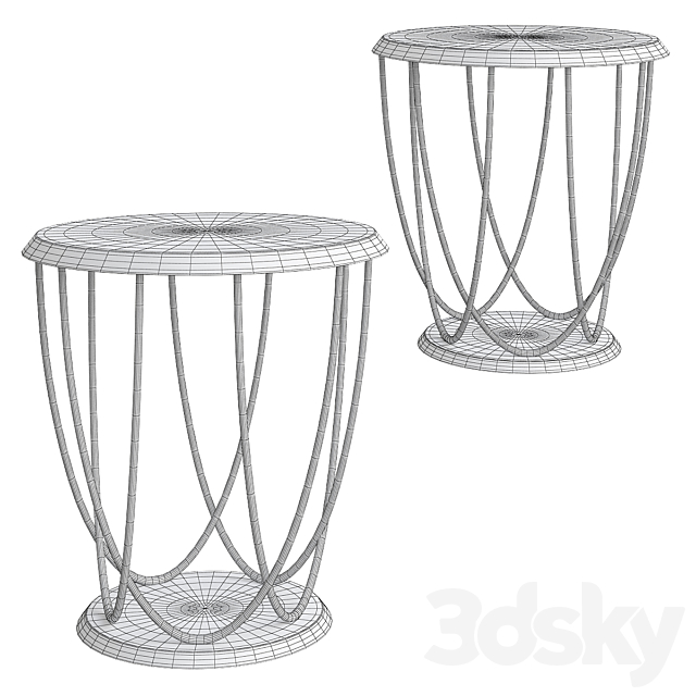 Minotti Collezioni WOODY SIDE TABLE 3DSMax File - thumbnail 2