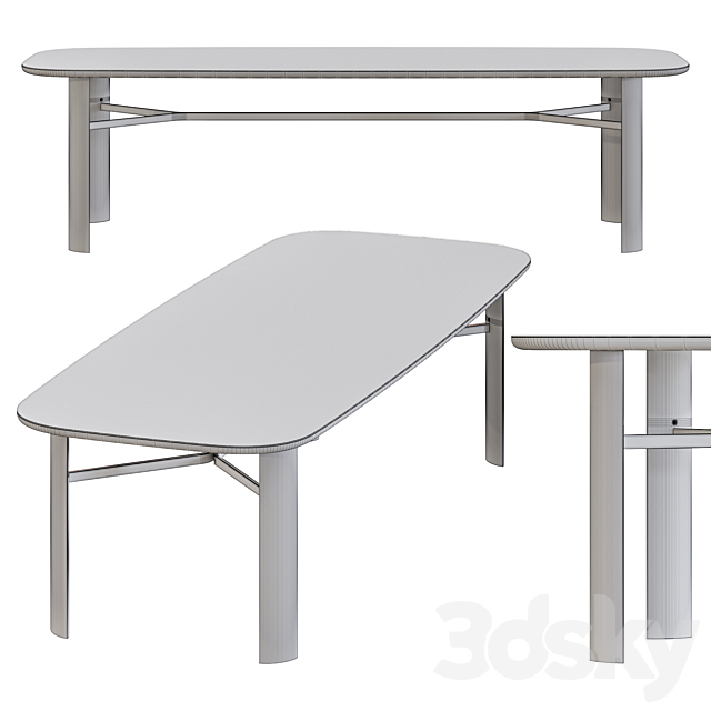 Minotti Dan Dining Table 3DSMax File - thumbnail 2