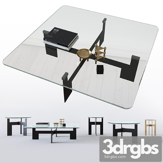 Minotti ellis table set 2 3dsmax Download - thumbnail 1