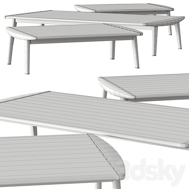 Minotti Fynn Coffee Tables & Outdoor 3DSMax File - thumbnail 3