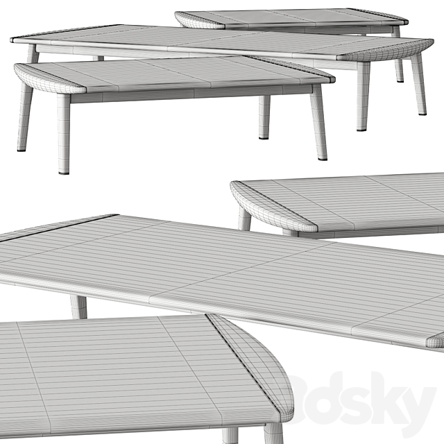 Minotti Fynn Coffee Tables & Outdoor 3DSMax File - thumbnail 4