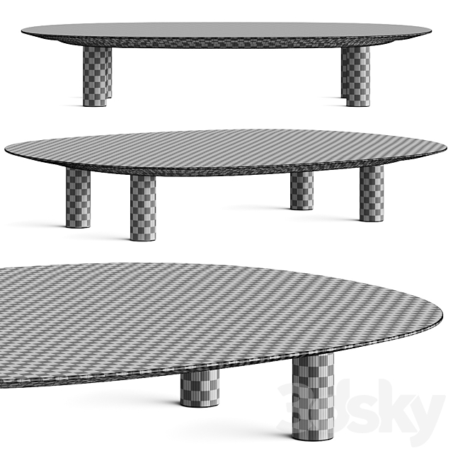 Minotti Gladstone Coffee Table 3DS Max Model - thumbnail 2