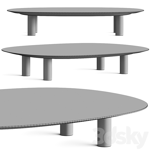 Minotti Gladstone Coffee Table 3DS Max Model - thumbnail 3