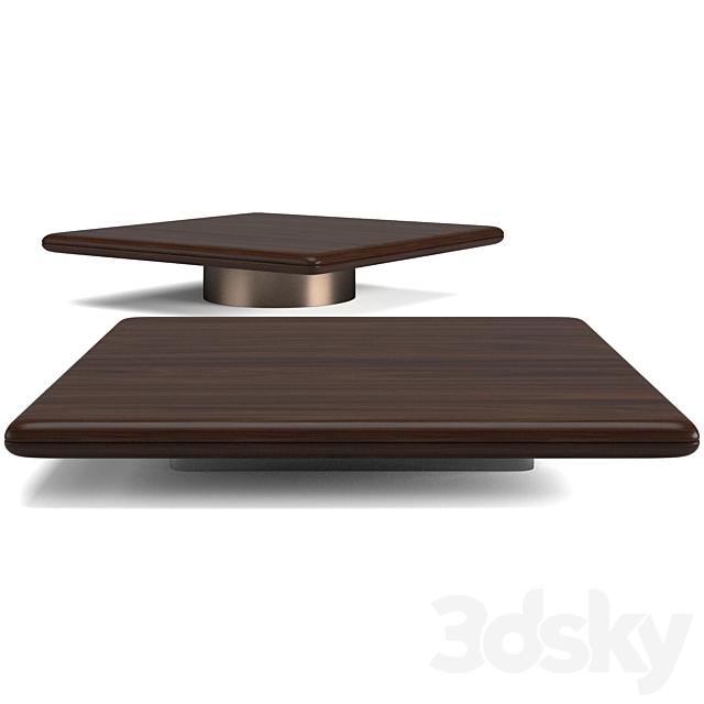 Minotti Horizonte coffee tables set 3ds Max - thumbnail 2