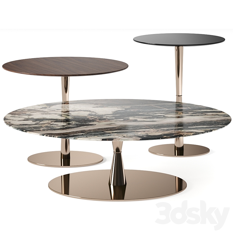 Minotti Jigger Coffee Tables 3DS Max - thumbnail 1