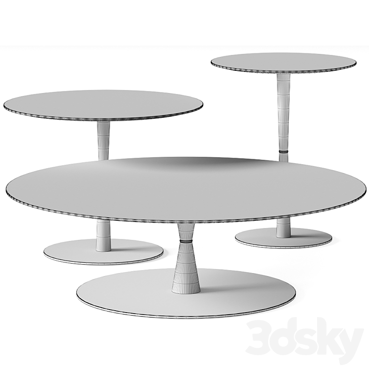 Minotti Jigger Coffee Tables 3DS Max - thumbnail 2