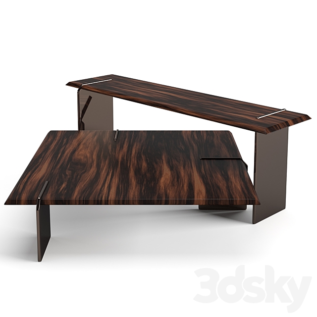 Minotti Keel square coffee tables set 3DSMax File - thumbnail 5