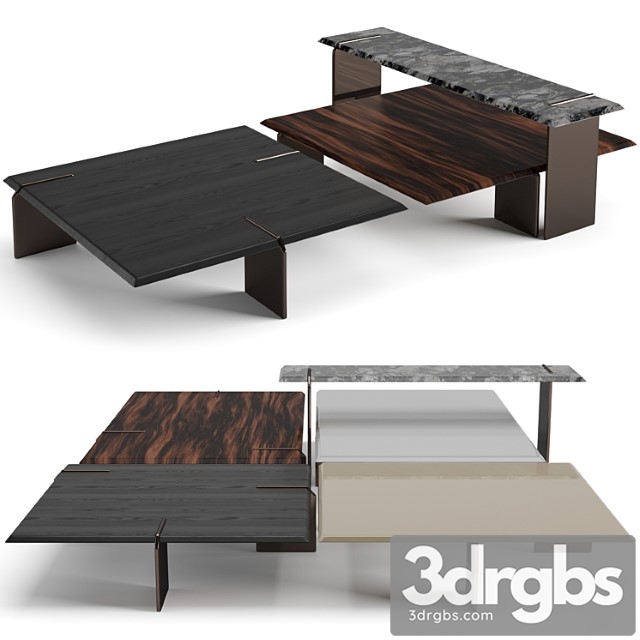 Minotti keel square coffee tables set - thumbnail 1