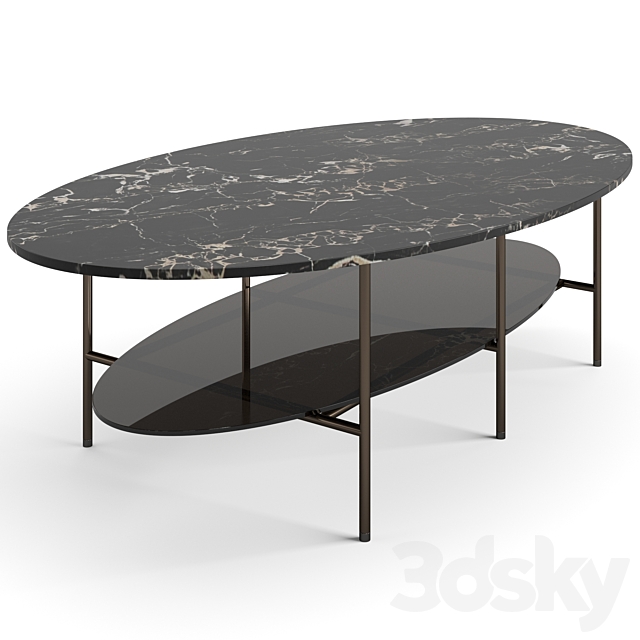 Minotti Lelong23 coffee tables set 3ds Max - thumbnail 2