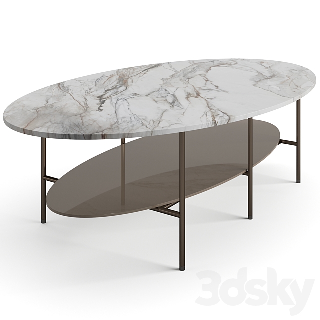 Minotti Lelong23 coffee tables set 3ds Max - thumbnail 3