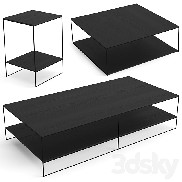 Minotti Liam coffee table set 3DS Max Model - thumbnail 5