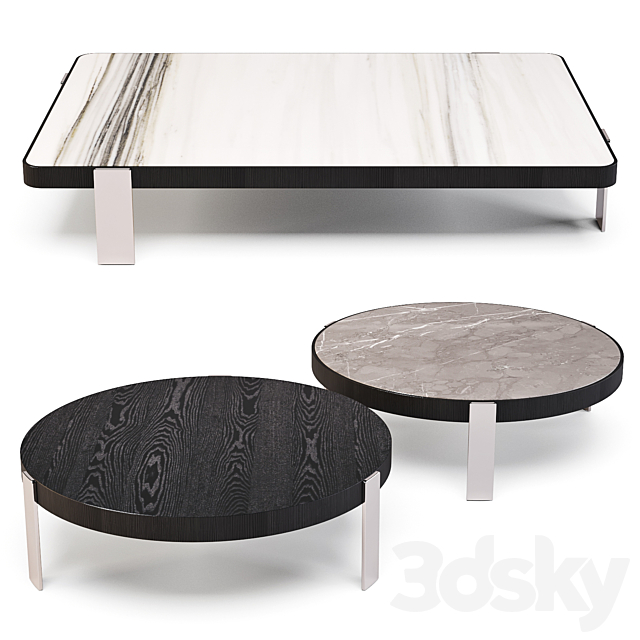 Minotti: Mattia – Coffee Tables Set 01 3DSMax File - thumbnail 1