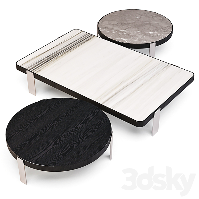 Minotti: Mattia – Coffee Tables Set 01 3DSMax File - thumbnail 2