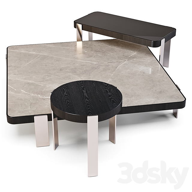 Minotti: Mattia – Coffee Tables Set 02 3DSMax File - thumbnail 2