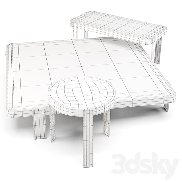 Minotti: Mattia – Coffee Tables Set 02 3DSMax File - thumbnail 4