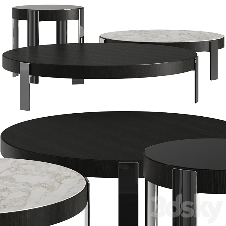 Minotti Mattia Round Coffee Tables 3DS Max - thumbnail 1