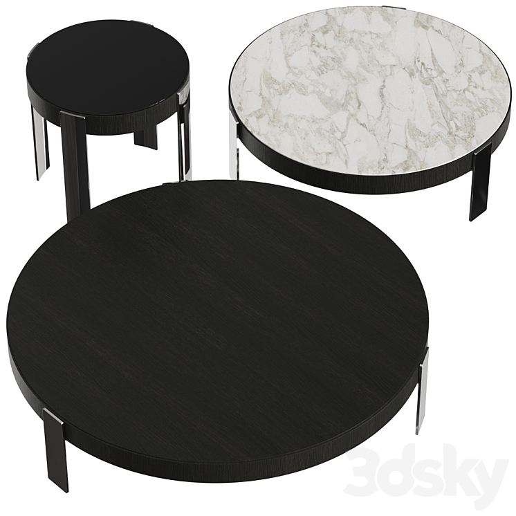 Minotti Mattia Round Coffee Tables 3DS Max - thumbnail 2