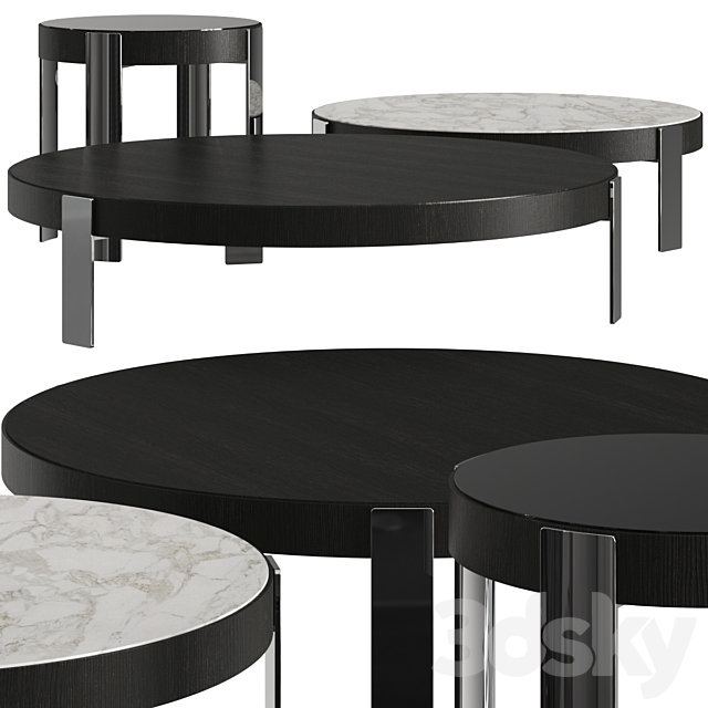 Minotti Mattia Round Coffee Tables 3DSMax File - thumbnail 1