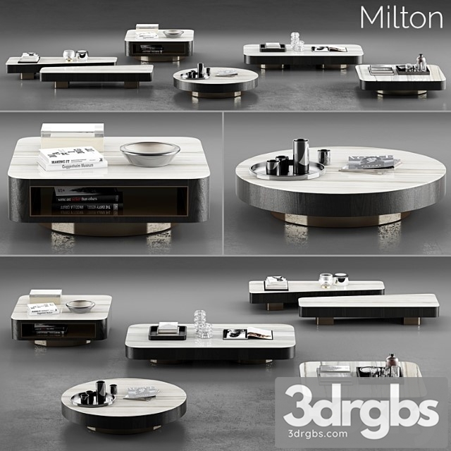 Minotti milton coffee tables 2 3dsmax Download - thumbnail 1