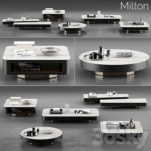 Minotti Milton Coffee Tables 3DSMax File - thumbnail 1