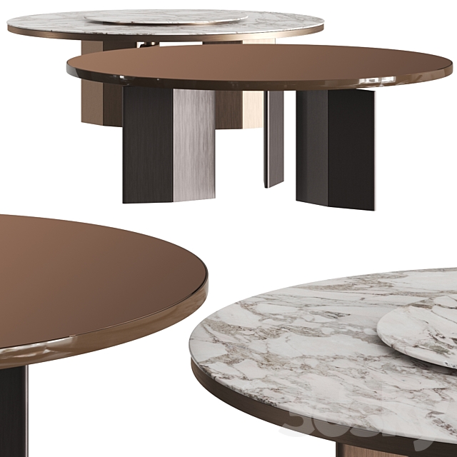 Minotti Morgan Round Dining Table 3DSMax File - thumbnail 1