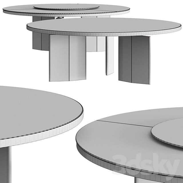 Minotti Morgan Round Dining Table 3DSMax File - thumbnail 2