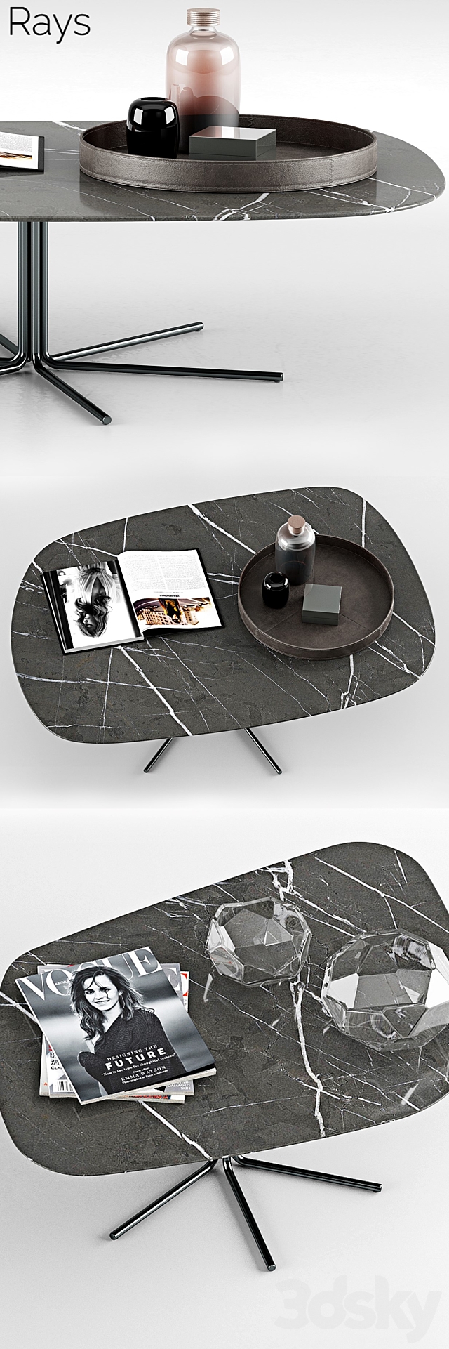 Minotti Rays Coffee Tables 3DSMax File - thumbnail 3