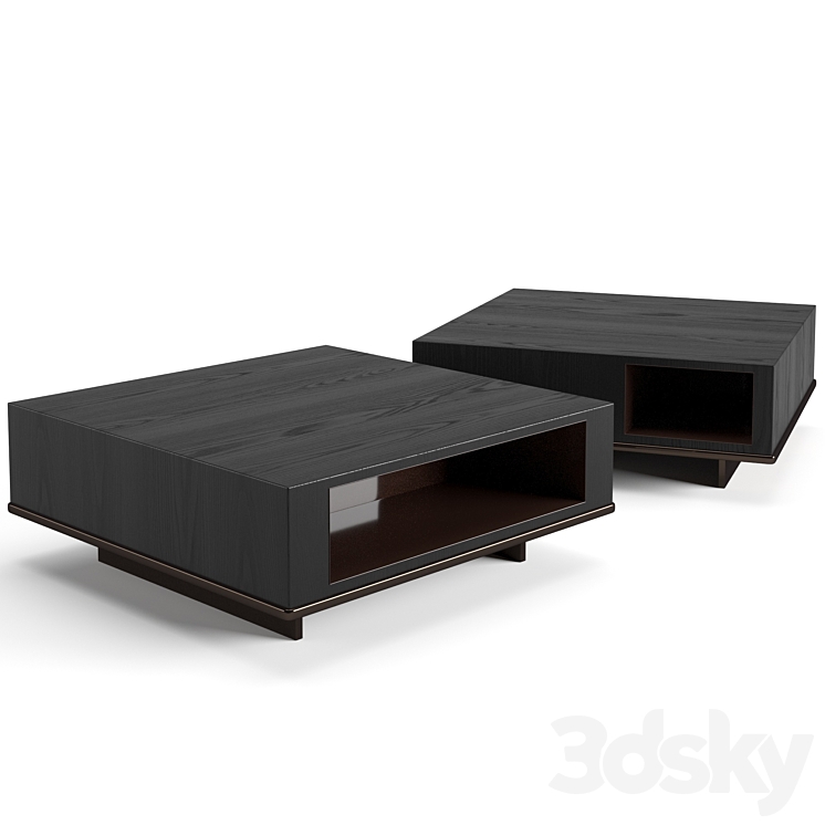 Minotti Roger coffee tables set 3DS Max - thumbnail 2