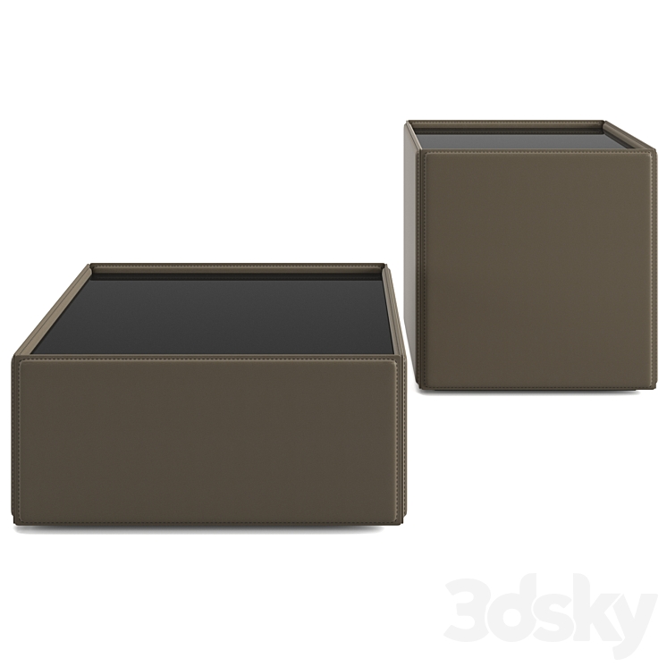 Minotti Side coffee tables set 3DS Max - thumbnail 2