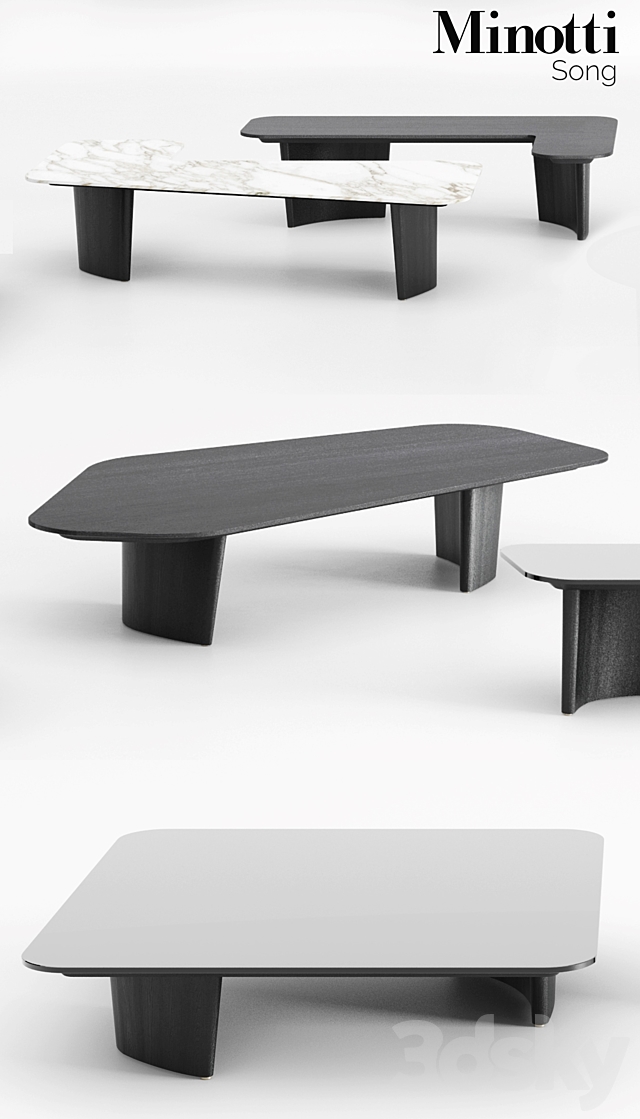 Minotti Song Coffee Tables -1 3DS Max Model - thumbnail 2