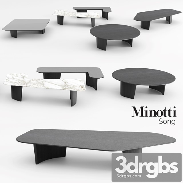 Minotti Song Coffee Tables 1 3dsmax Download - thumbnail 1