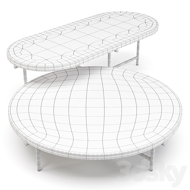 Minotti: Torii – Coffee Tables Set 02 3DSMax File - thumbnail 4