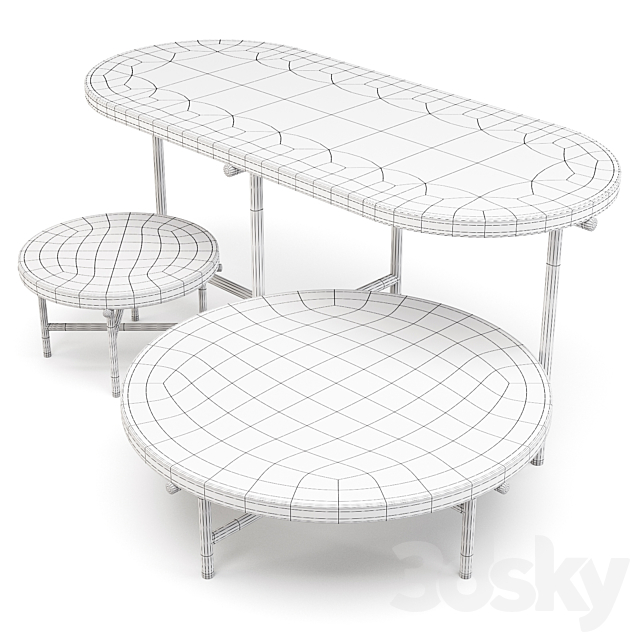 Minotti: Torii – Coffee Tables Set 03 3DSMax File - thumbnail 5