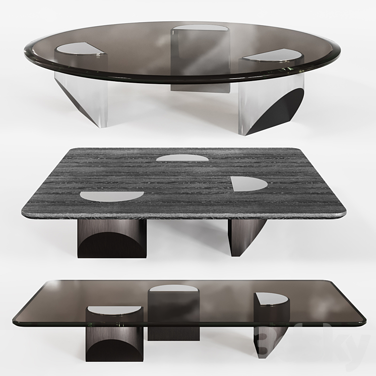 Minotti Wedge coffee table 3DS Max - thumbnail 1