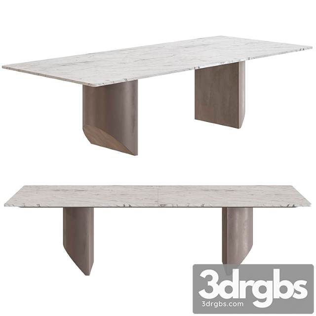 Minotti wedge dining table 2 3dsmax Download - thumbnail 1