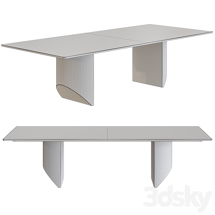 Minotti Wedge Dining Table 3DS Max - thumbnail 2