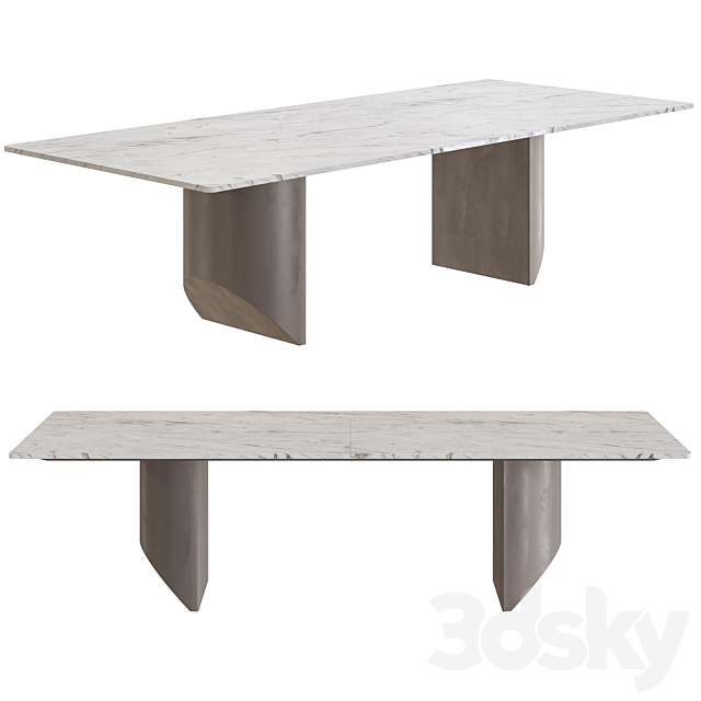 Minotti Wedge Dining Table 3DSMax File - thumbnail 1