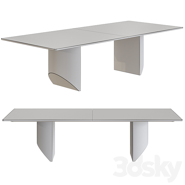 Minotti Wedge Dining Table 3DSMax File - thumbnail 2