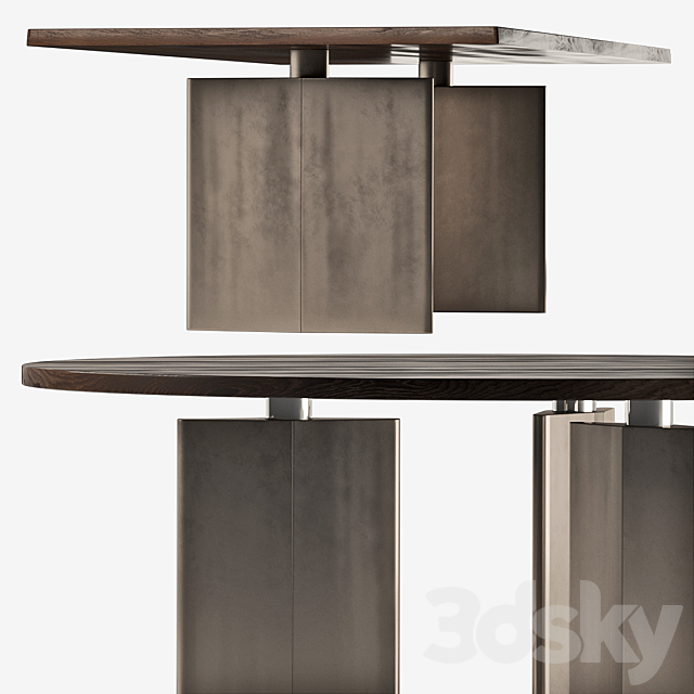 Minotti_morgan_table 3DS Max Model - thumbnail 2