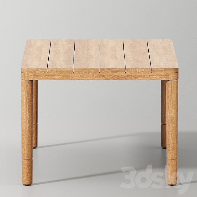 MIRAMAR TEAK DINING TABLE 3DS Max Model - thumbnail 3