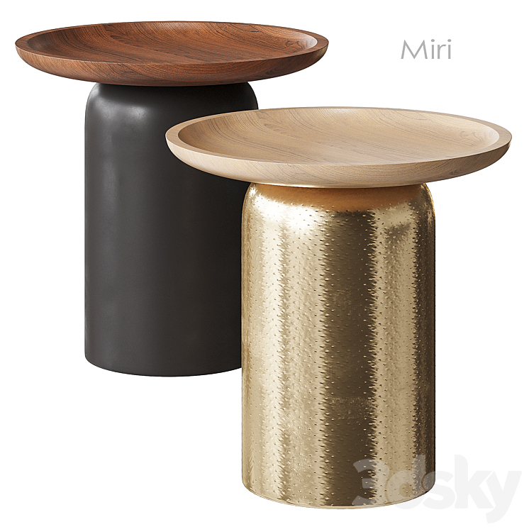 Miri Side Table West Elm 3DS Max - thumbnail 1