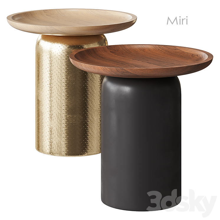 Miri Side Table West Elm 3DS Max - thumbnail 2