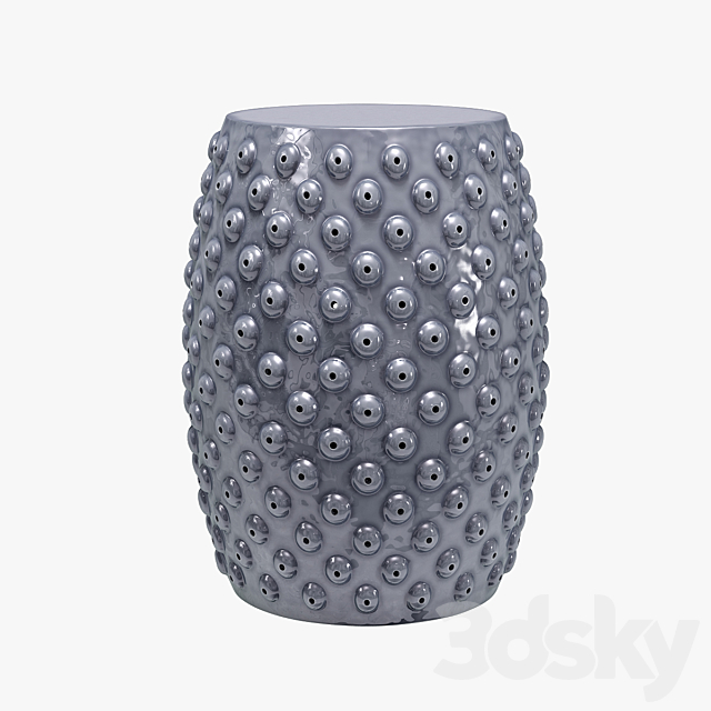 Mistana hoddesd drum ceramic garden stool 3DS Max Model - thumbnail 3